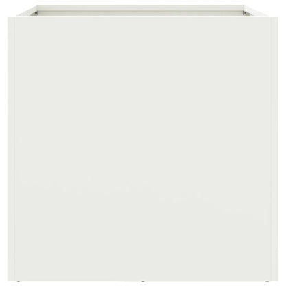 Vaso/floreira 49x47x46 cm aço branco