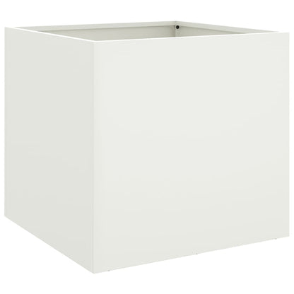 Vaso/floreira 49x47x46 cm aço branco