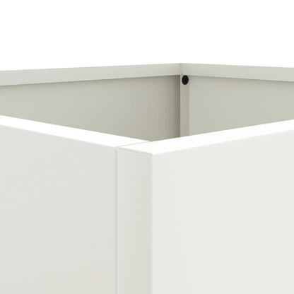 Vaso/floreira 49x47x46 cm aço branco