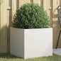 Vaso/floreira 49x47x46 cm aço branco