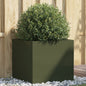 Vaso/floreira 49x47x46 cm aço verde azeitona