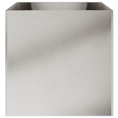 Vaso/floreira 49x47x46 cm aço inoxidável prateado