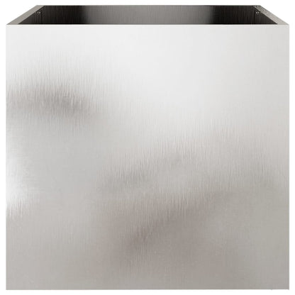 Vasos/floreiras 2 pcs 49x47x46 cm aço inoxidável prateado