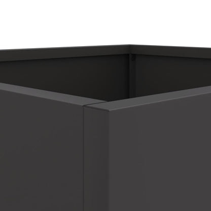 Vaso/floreira 32x29x75 cm aço preto