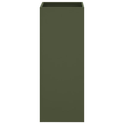 Vaso/floreira 32x29x75 cm aço verde azeitona