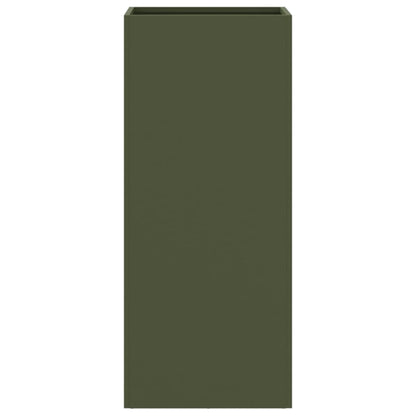 Vaso/floreira 32x29x75 cm aço verde azeitona