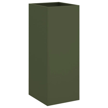 Vaso/floreira 32x29x75 cm aço verde azeitona