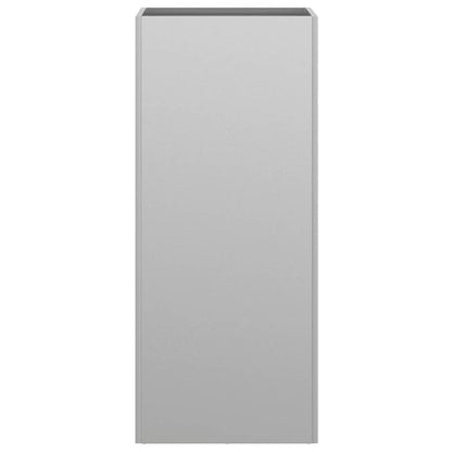 Vaso/floreira 32x29x75 cm aço galvanizado prateado