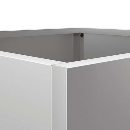 Vaso/floreira 32x29x75 cm aço galvanizado prateado