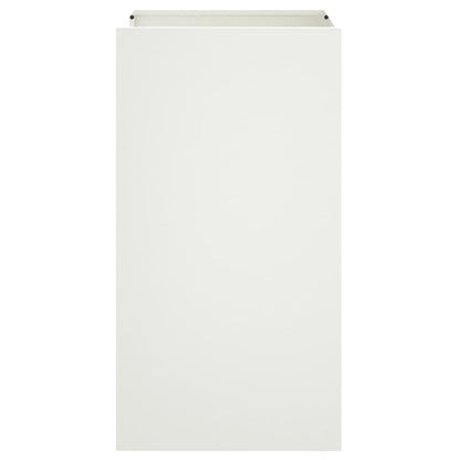 Vaso/floreira 42x38x75 cm aço branco