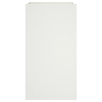 Vaso/floreira 42x38x75 cm aço branco