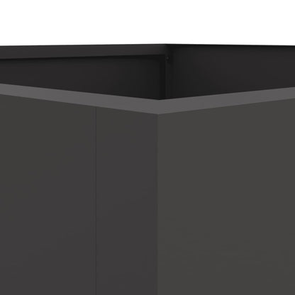 Vaso/floreira 52x48x75 cm aço preto