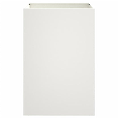 Vaso/floreira 52x48x75 cm aço branco
