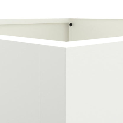 Vaso/floreira 52x48x75 cm aço branco