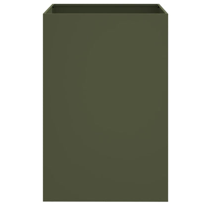 Vaso/floreira 52x48x75 cm aço verde azeitona