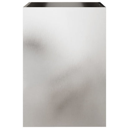 Vaso/floreira 52x48x75 cm aço inoxidável prateado
