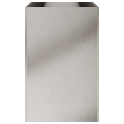 Vaso/floreira 52x48x75 cm aço inoxidável prateado
