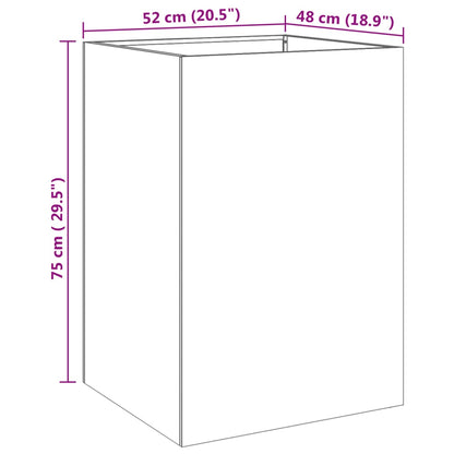 Vaso/floreira 52x48x75 cm aço inoxidável prateado