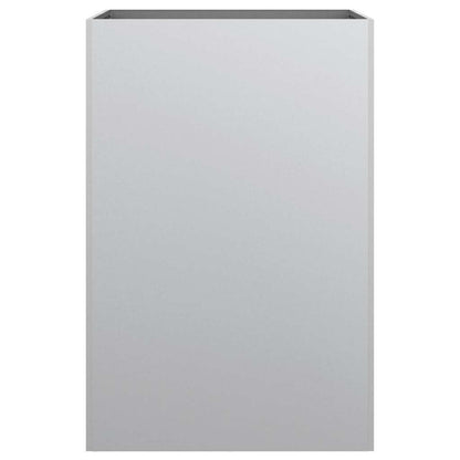Vaso/floreira 52x48x75 cm aço galvanizado prateado