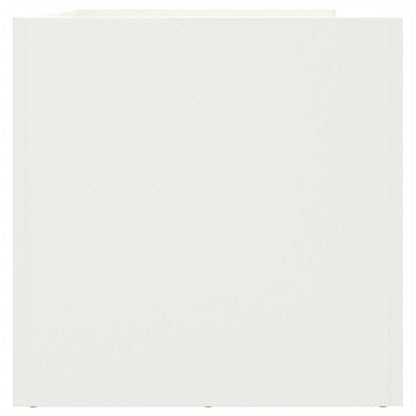 Vaso/floreira 62x30x29 cm aço branco