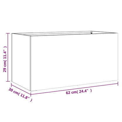 Vaso/floreira 62x30x29 cm aço antracite