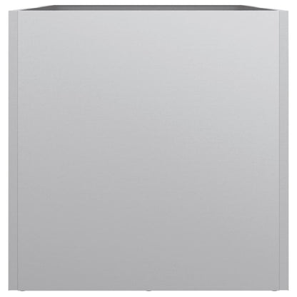 Vaso/floreira 62x30x29 cm aço galvanizado prateado