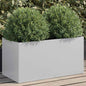 Vaso/floreira 62x30x29 cm aço galvanizado prateado