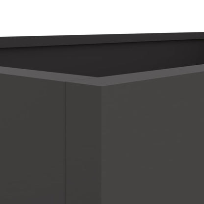 Vaso/floreira 62x40x39 cm aço preto