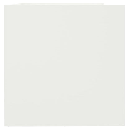 Vaso/floreira 62x40x39 cm aço branco