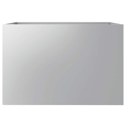 Vaso/floreira 62x40x39 cm aço galvanizado prateado