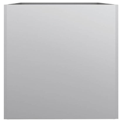 Vaso/floreira 62x40x39 cm aço galvanizado prateado