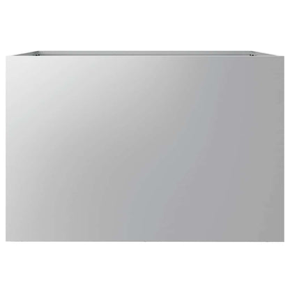 Vaso/floreira 62x47x46 cm aço galvanizado prateado