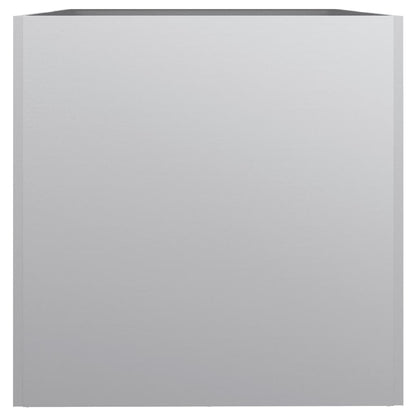 Vaso/floreira 62x47x46 cm aço galvanizado prateado