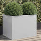 Vaso/floreira 62x47x46 cm aço galvanizado prateado