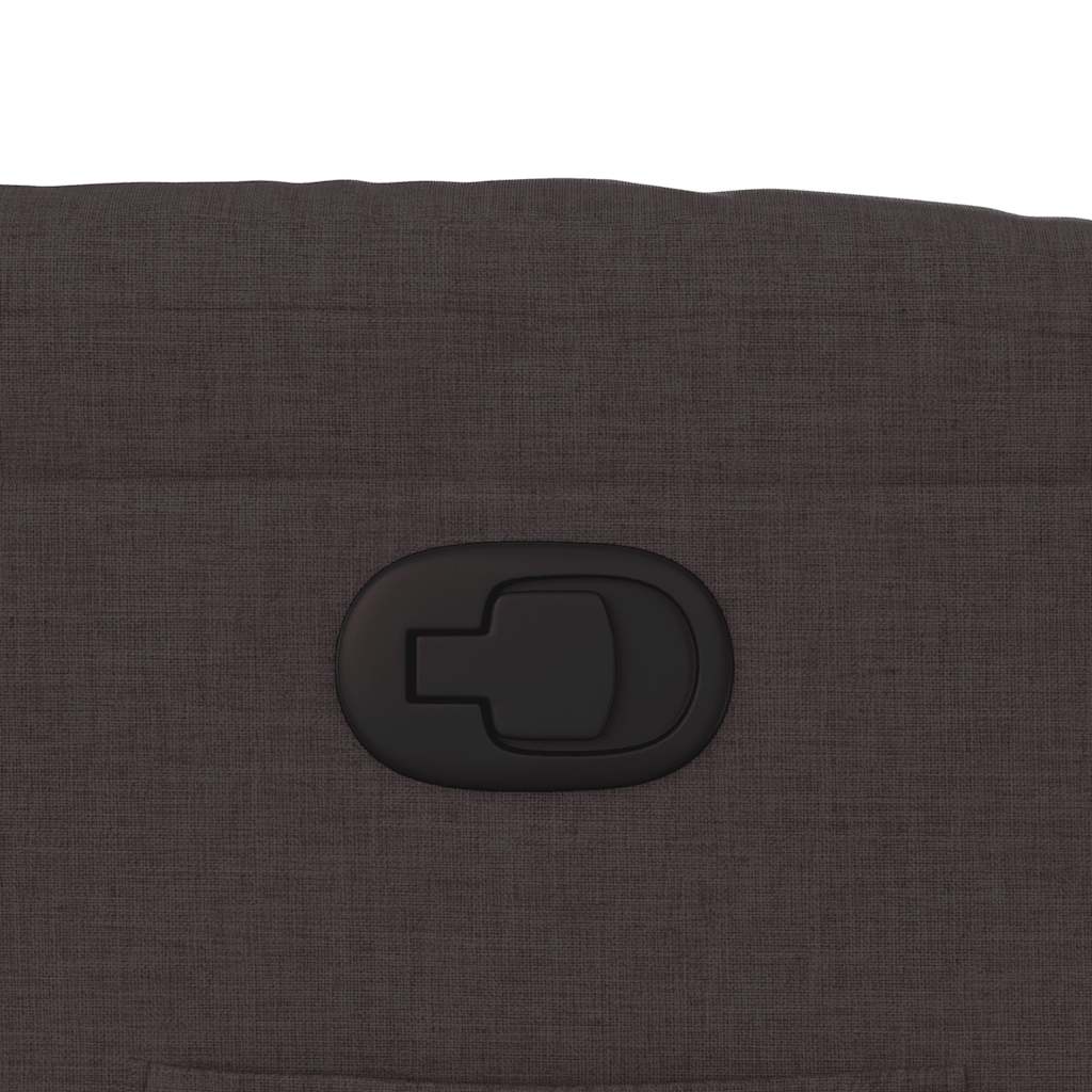 Poltrona reclinável tecido castanho-escuro