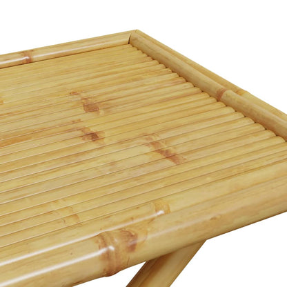 Mesa de jardim dobrável 110x55x75 cm bambu