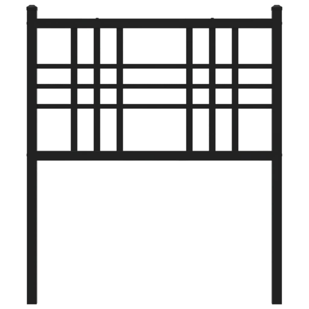 Cabeceira de cama 75 cm metal preto