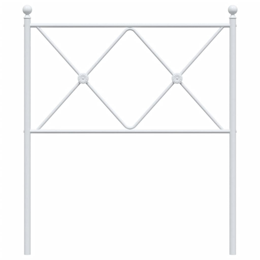 Cabeceira de cama 75 cm metal branco