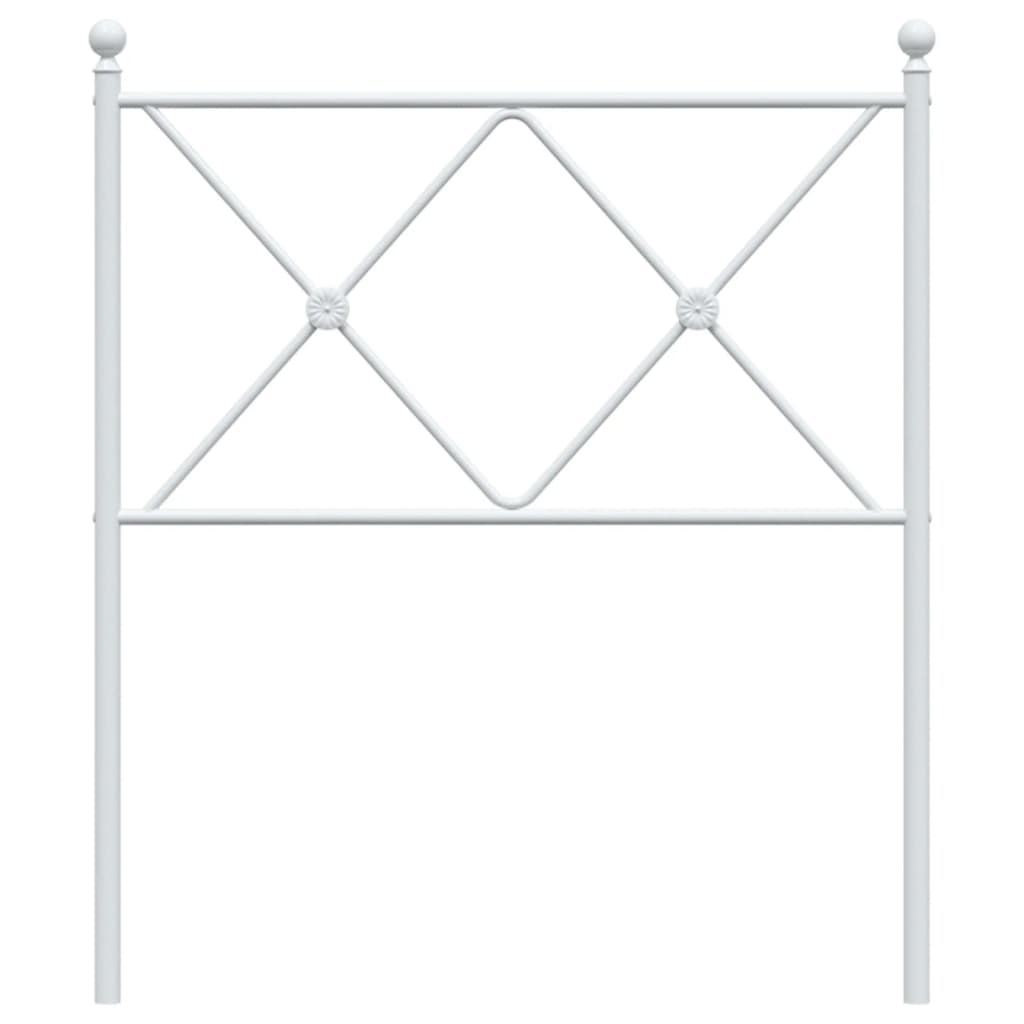 Cabeceira de cama 80 cm metal branco
