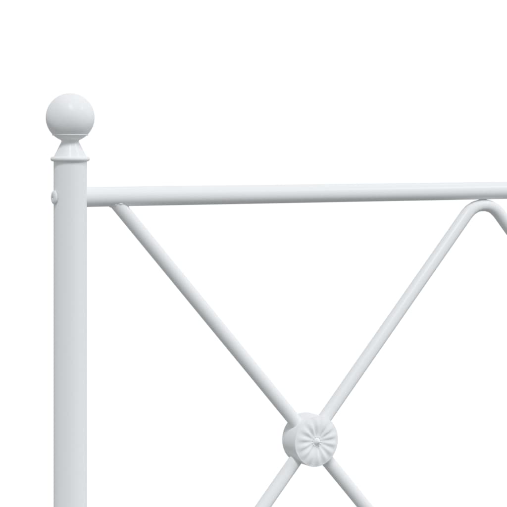 Cabeceira de cama 120 cm metal branco