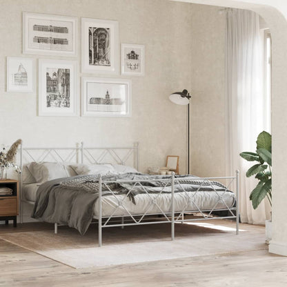 Cabeceira de cama 150 cm metal branco
