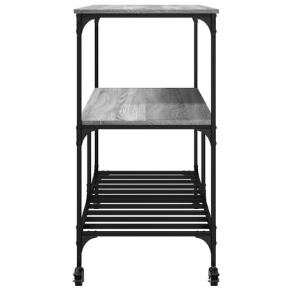 Carrinho de cozinha 100x50x95 cm derivados madeira cinza sonoma
