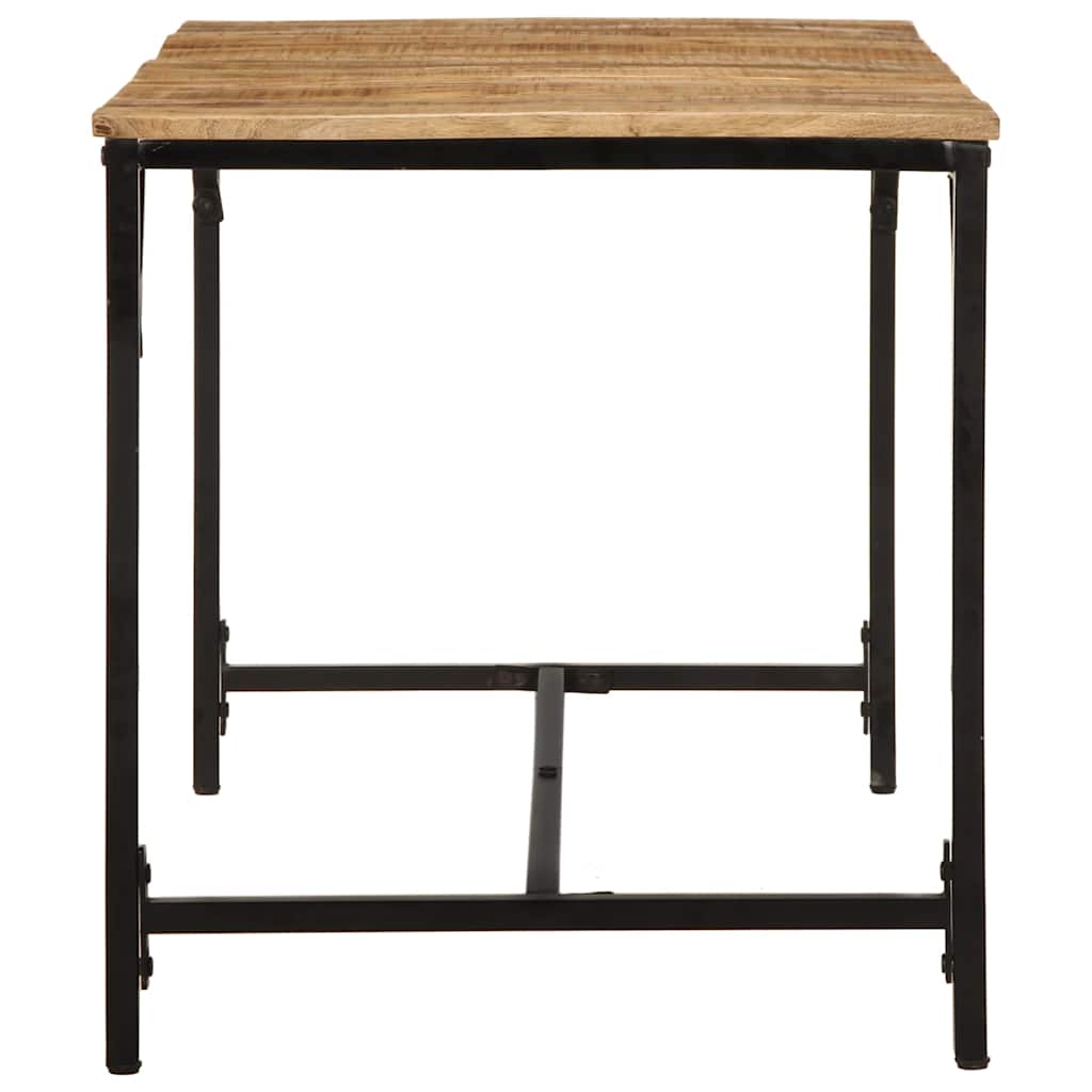 Mesa de jantar 140x70x75 cm madeira de mangueira maciça áspera