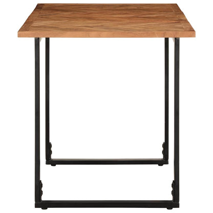 Mesa de jantar 140x70x75 cm madeira maciça de acácia