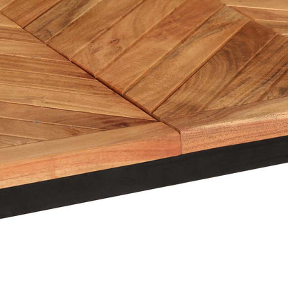 Mesa de jantar 140x70x75 cm madeira maciça de acácia