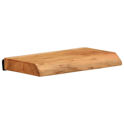 Prateleiras parede 2 pcs 30x20x3,5 cm madeira de acácia maciça
