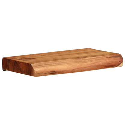 Prateleiras parede 2 pcs 30x20x3,5 cm madeira de acácia maciça
