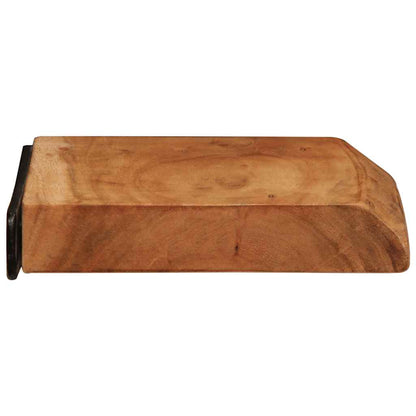 Prateleiras parede 2 pcs 30x20x3,5 cm madeira de acácia maciça