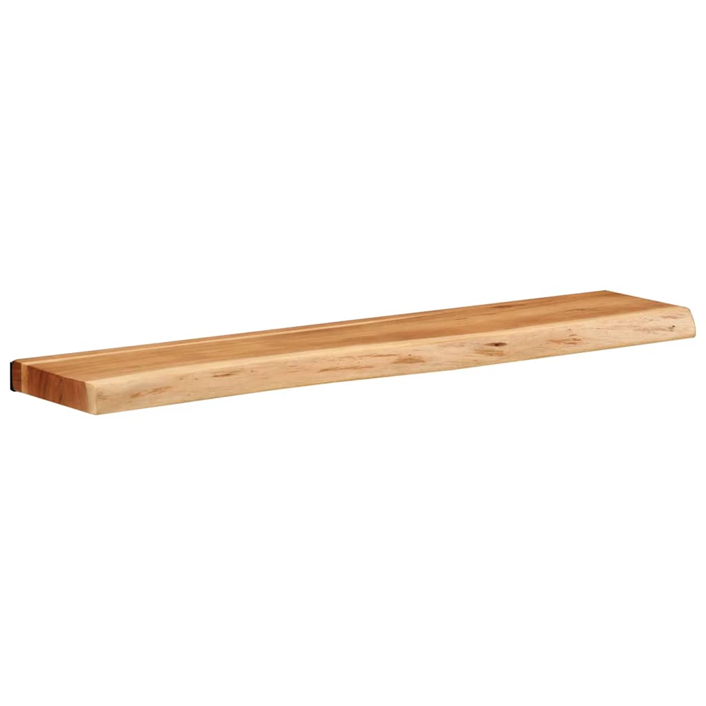 Prateleiras parede 2 pcs 80x20x3,5 cm madeira de acácia maciça