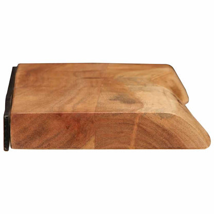 Prateleiras parede 2 pcs 80x20x3,5 cm madeira de acácia maciça
